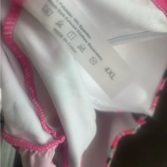 SHEIN Floral Pink Women's Bikini Top, Size 4X - Picture 4 of 4